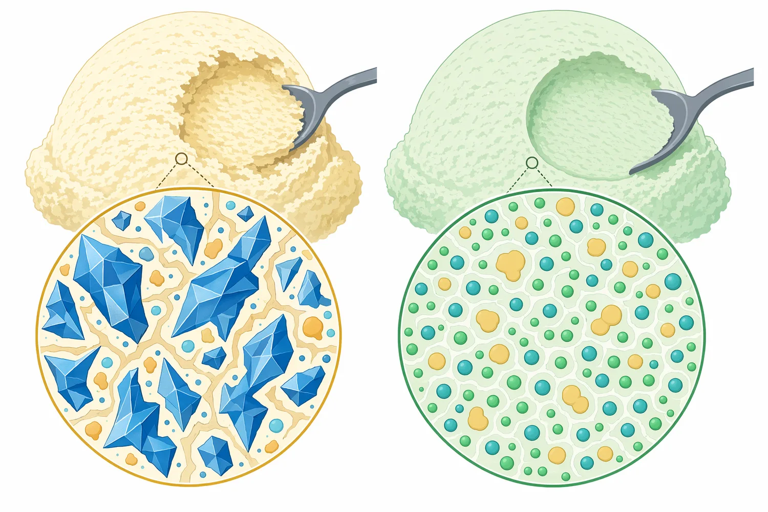 In frozen dairy systems, hydrolyzing lactose reduces the pool of intact lactose available to form gritty crystals.