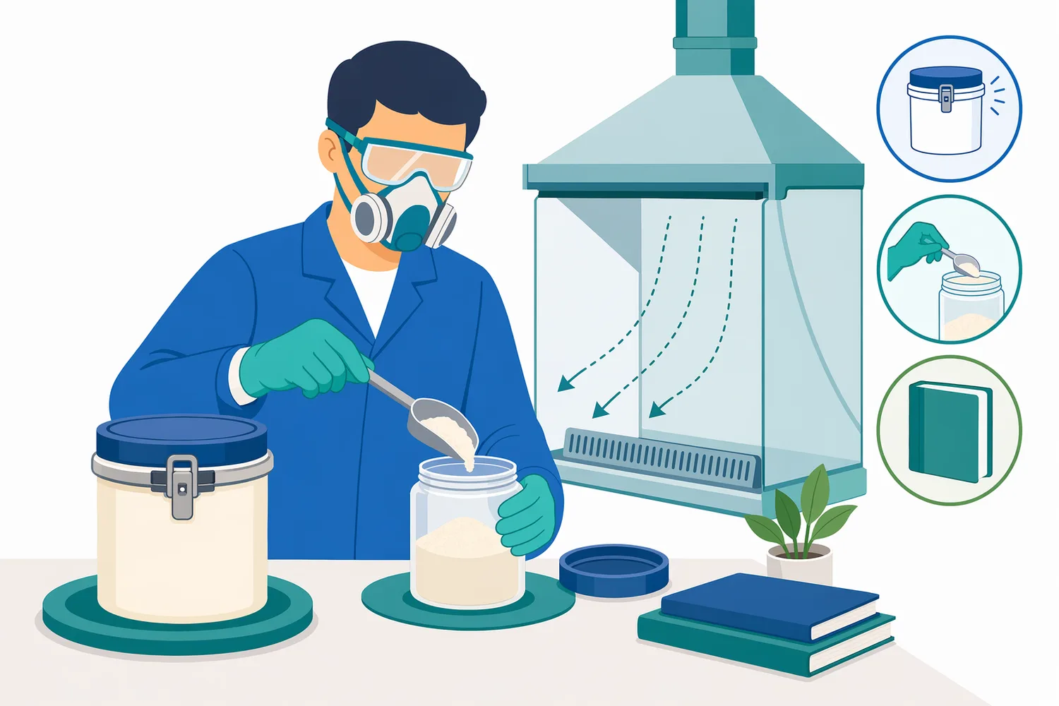 Powdered enzyme preparations should be handled to minimize dust exposure and unnecessary skin, eye, or inhalation contact.