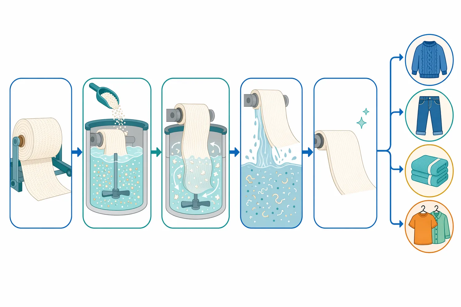 Bio-polishing combines enzymatic weakening of surface fibrils with wet-processing movement that detaches the loosened cellulose fragments.