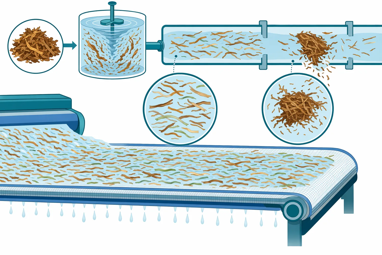 In reconstituted tobacco systems, cellulase treatment must balance improved fiber opening with preservation of sheet-forming integrity.