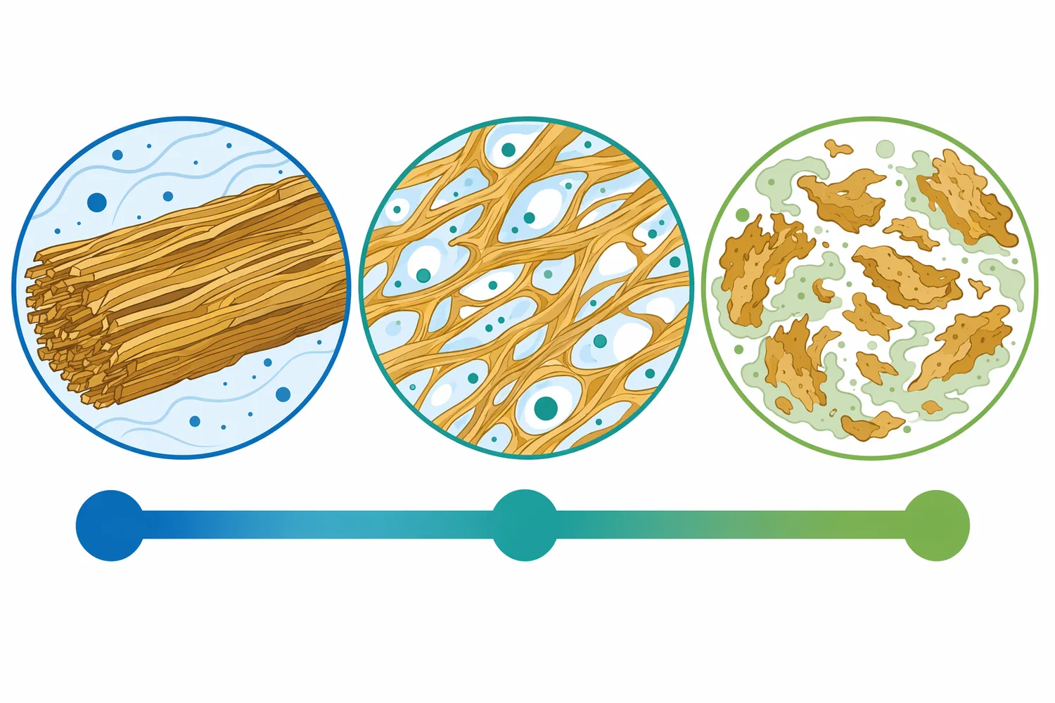 The useful processing window is partial hydrolysis that improves accessibility while retaining enough tobacco fiber structure for handling.
