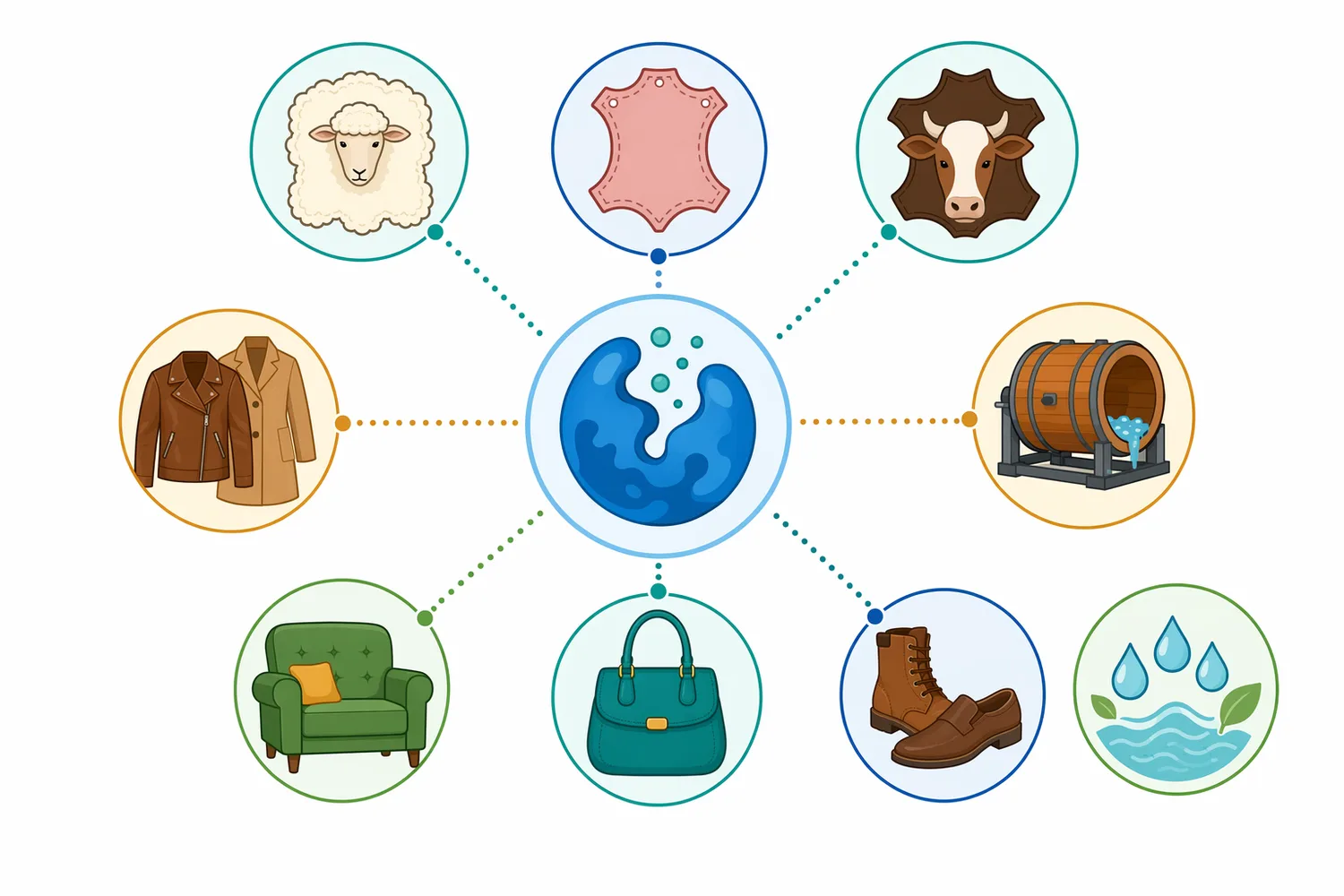 Acid lipase is positioned for acidic degreasing of wet-blue leather, acid leather, fur, and fatty skins where large pH shifts are undesirable.