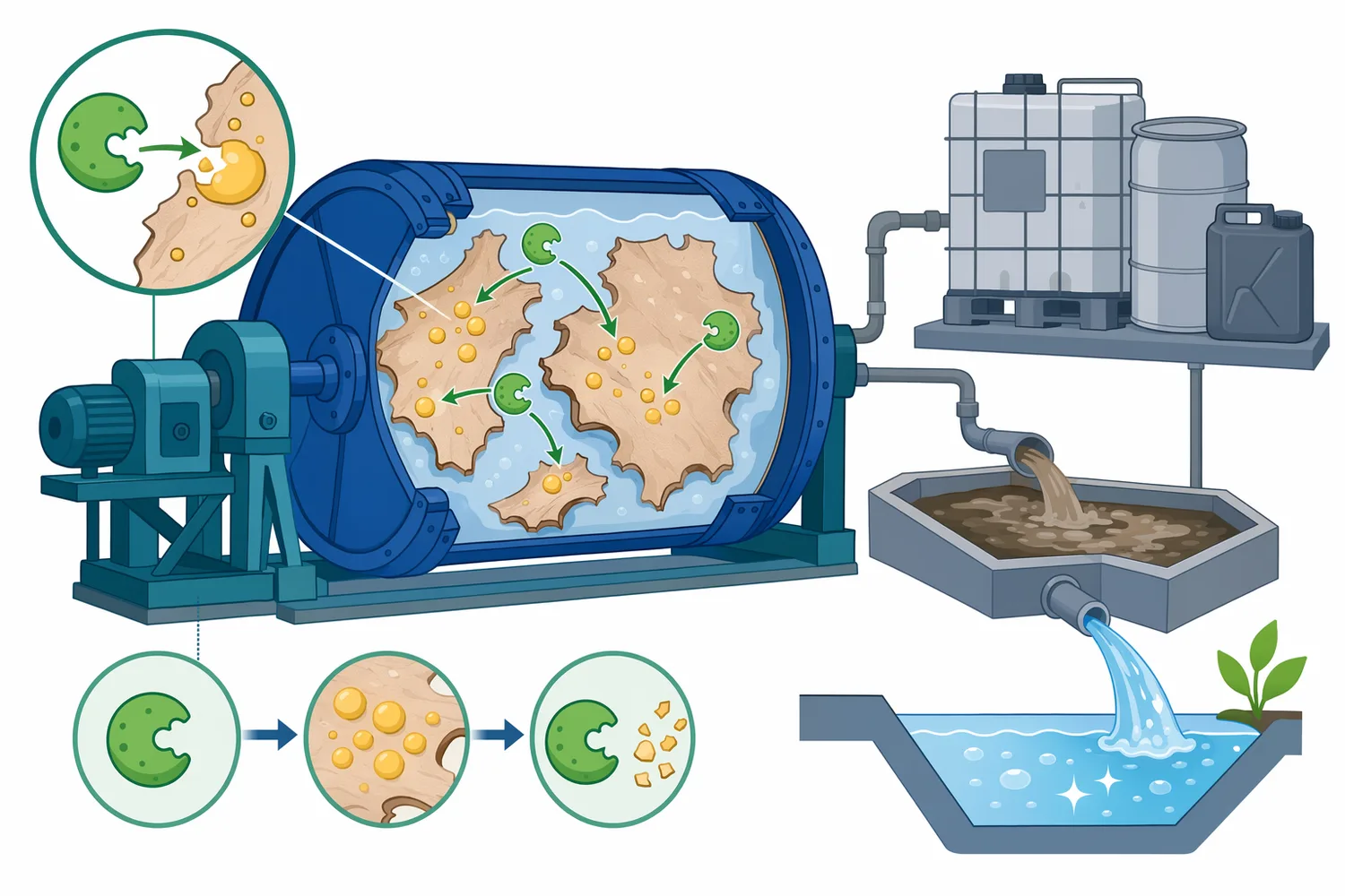 Lipase specificity can support cleaner degreasing by targeting fats more selectively than broad chemical extraction alone.