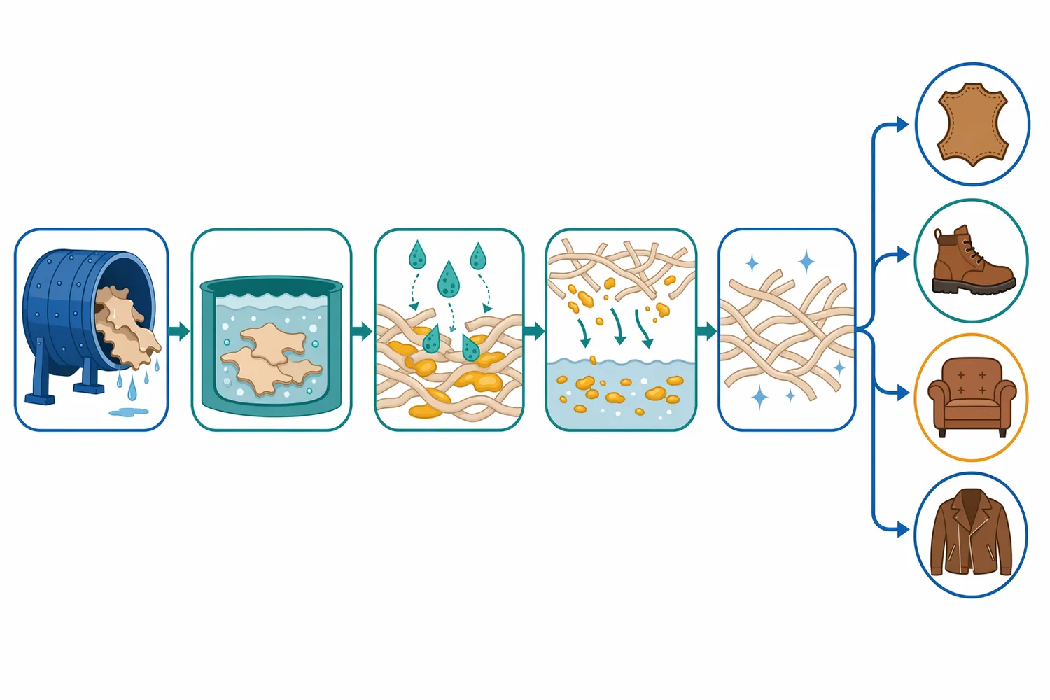 Effective enzyme-assisted degreasing combines lipase contact with drum movement, fat hydrolysis, dispersion, and washing out of hydrolysis products.