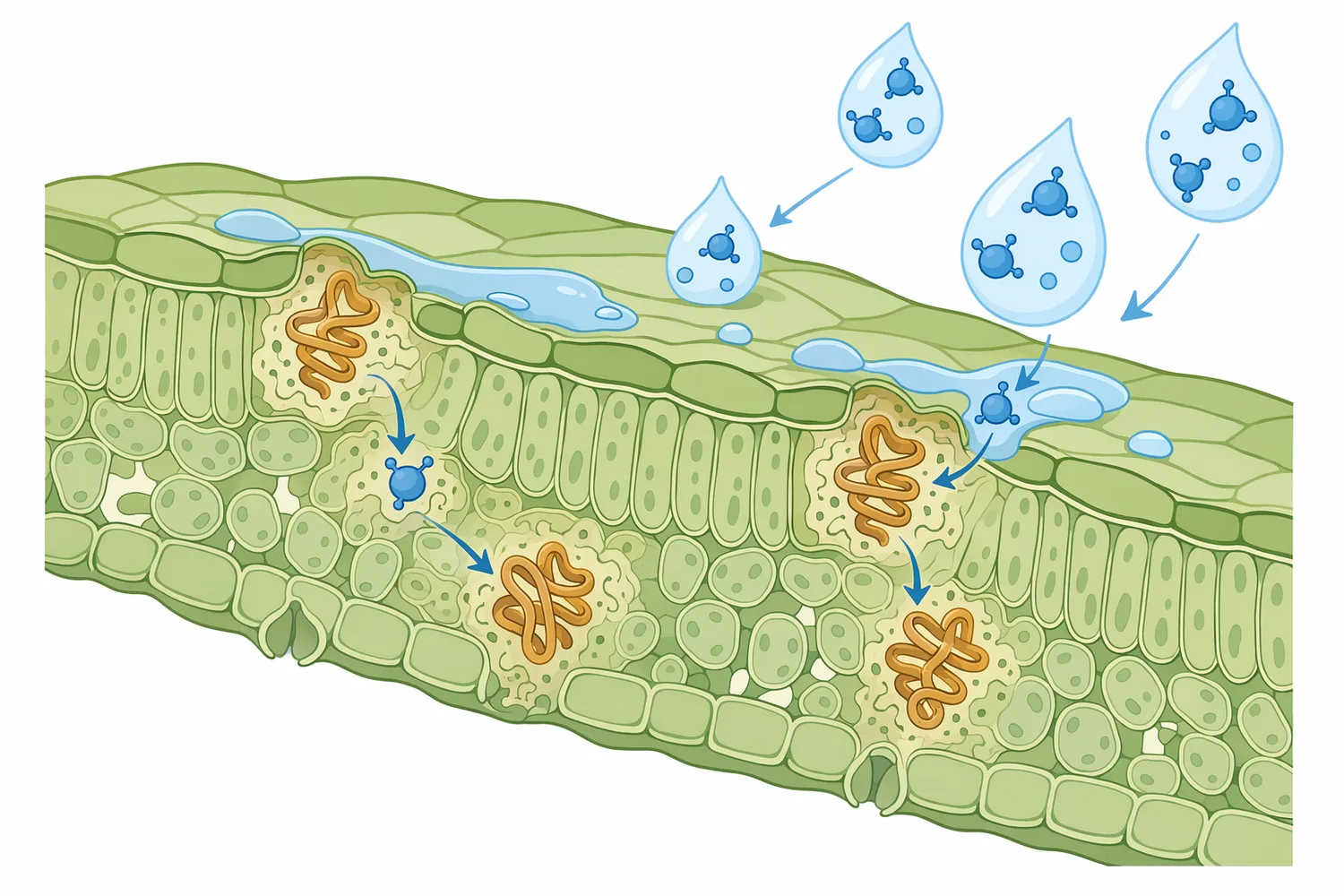 Acid protease can act only where hydrated tobacco-leaf protein is physically accessible to the enzyme.