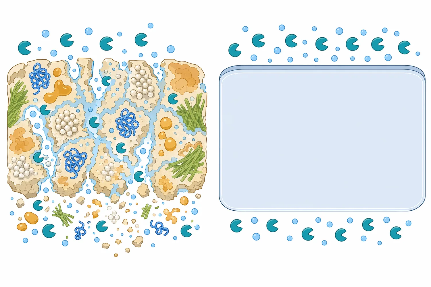 The most realistic expectation is partial weakening of enzyme-accessible organic components rather than universal dissolution of every adhesive polymer.