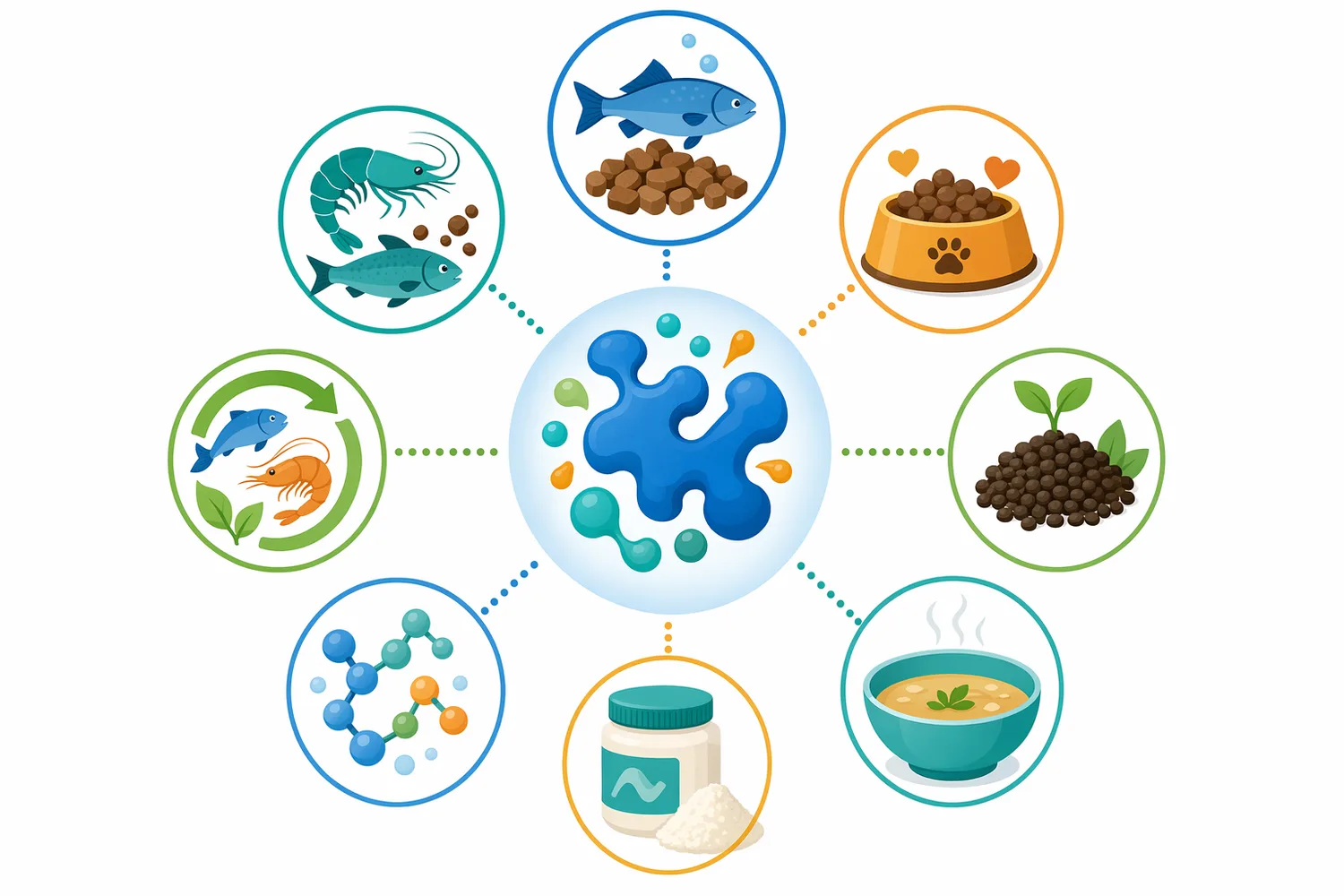 Protease-treated seafood side streams can support chitin-related solids recovery, peptide hydrolysate production, feed-oriented ingredients, and broader by-product valorization.