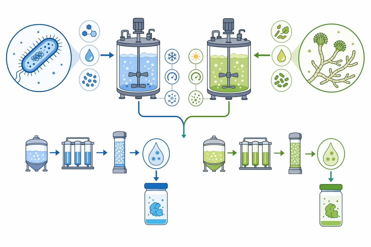 Industrial alpha-amylases are commonly produced from microbial sources such as Bacillus and Aspergillus.