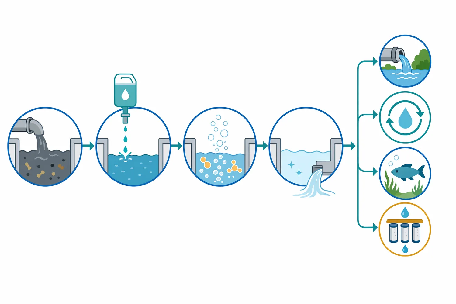 A practical catalase treatment step depends on stream compatibility, effective mixing, adequate contact time, oxygen management, and verification of residual peroxide reduction.