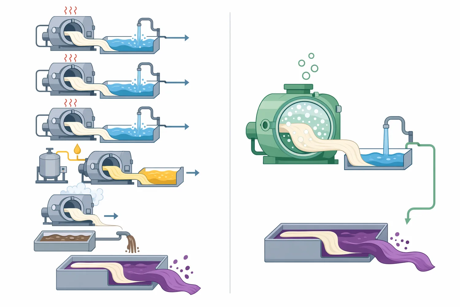 Catalase differs from passive holding, dilution, heat, and chemical neutralization because it specifically converts hydrogen peroxide into water and oxygen.