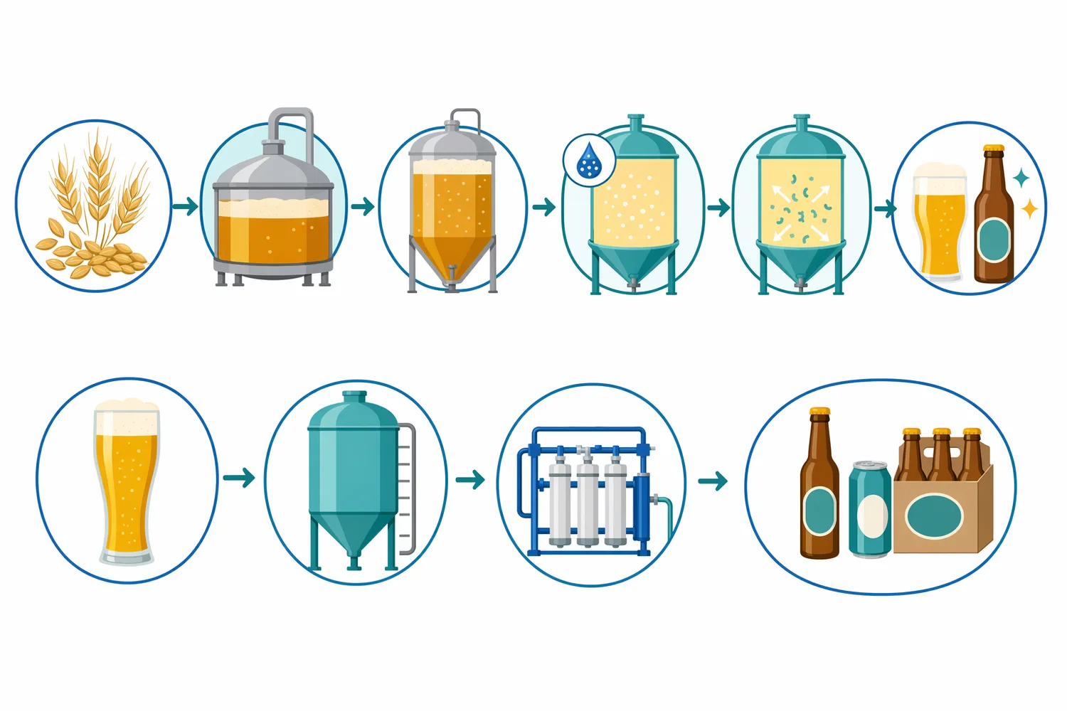 In brewing, protease is dosed during beer stabilization to improve colloidal clarity before filtration and packaging.