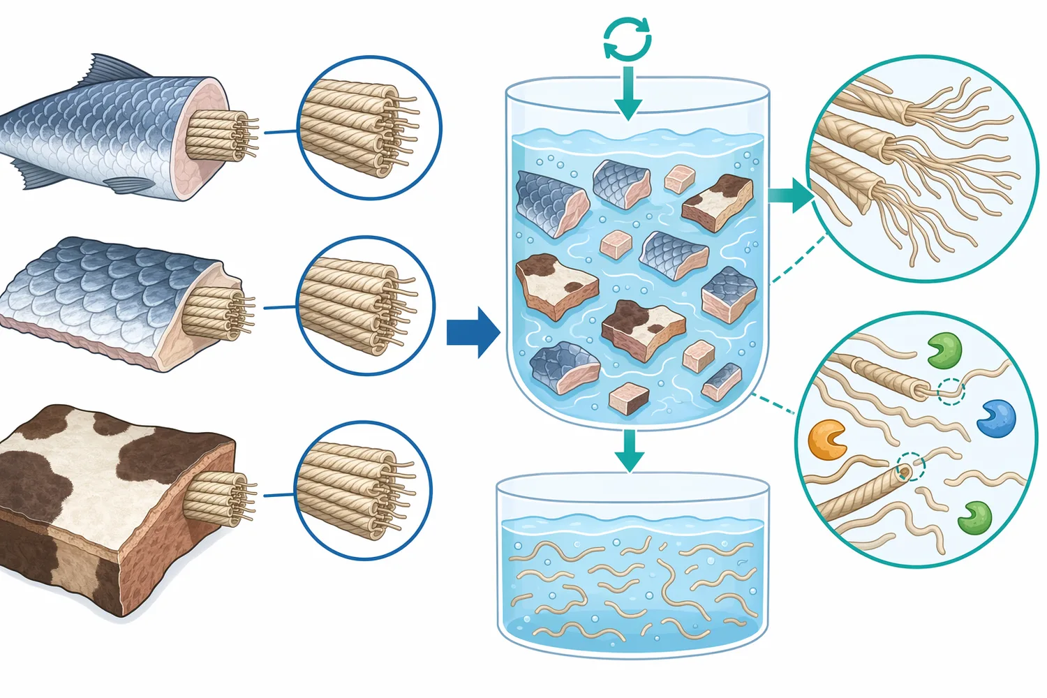 Substrate preparation improves enzyme access by exposing collagen regions that are otherwise buried in dense, fatty, mineralized, or cross-linked tissues.