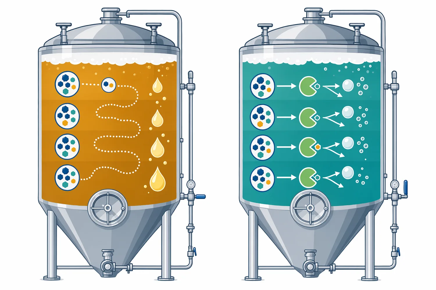 Brewing studies support using ALDC activity during fermentation to reduce the pathway that leads to diacetyl.