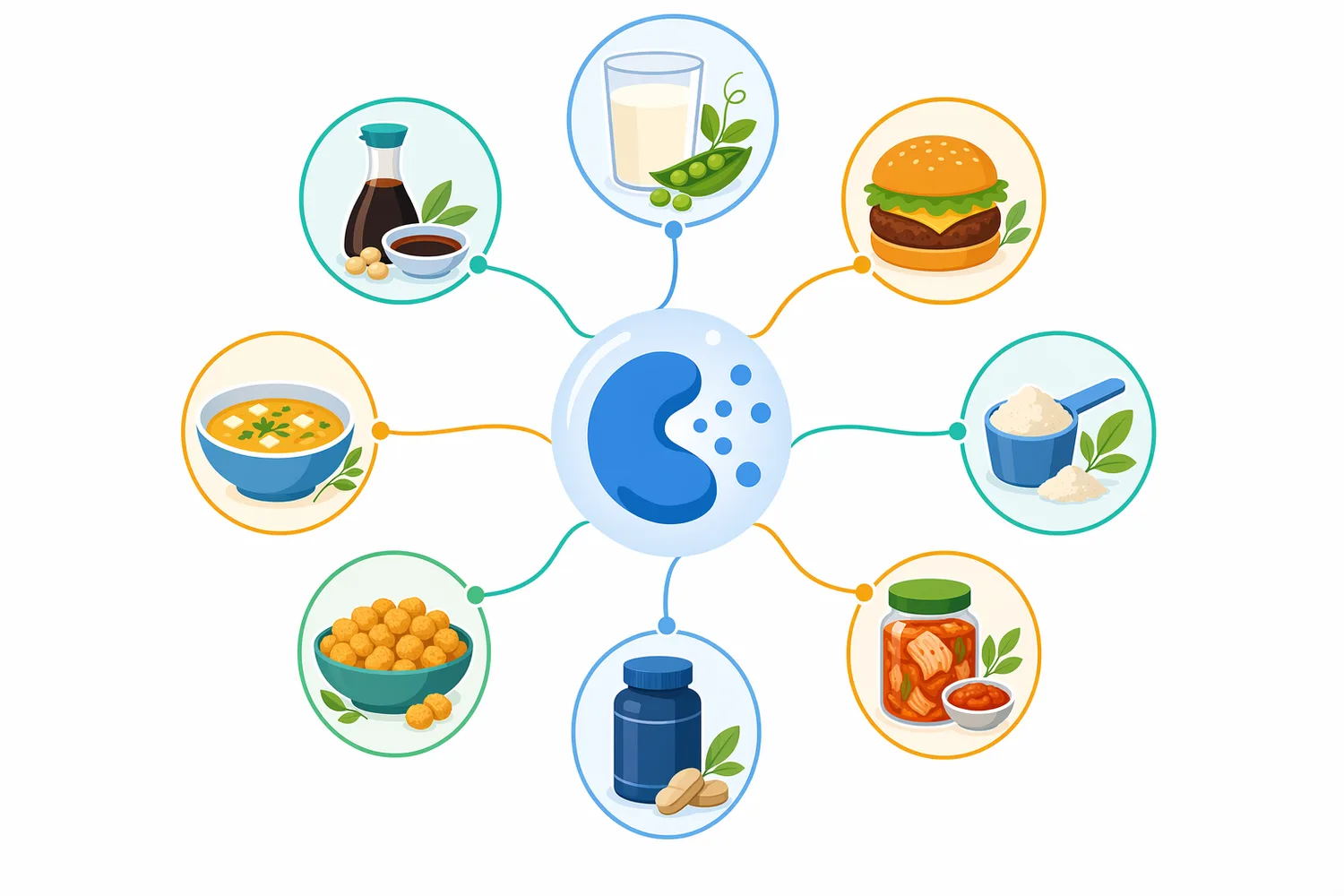 Flavor protease can support savory bases, meat alternatives, dairy alternatives, beverages, powders, fermented foods, and hybrid protein systems.