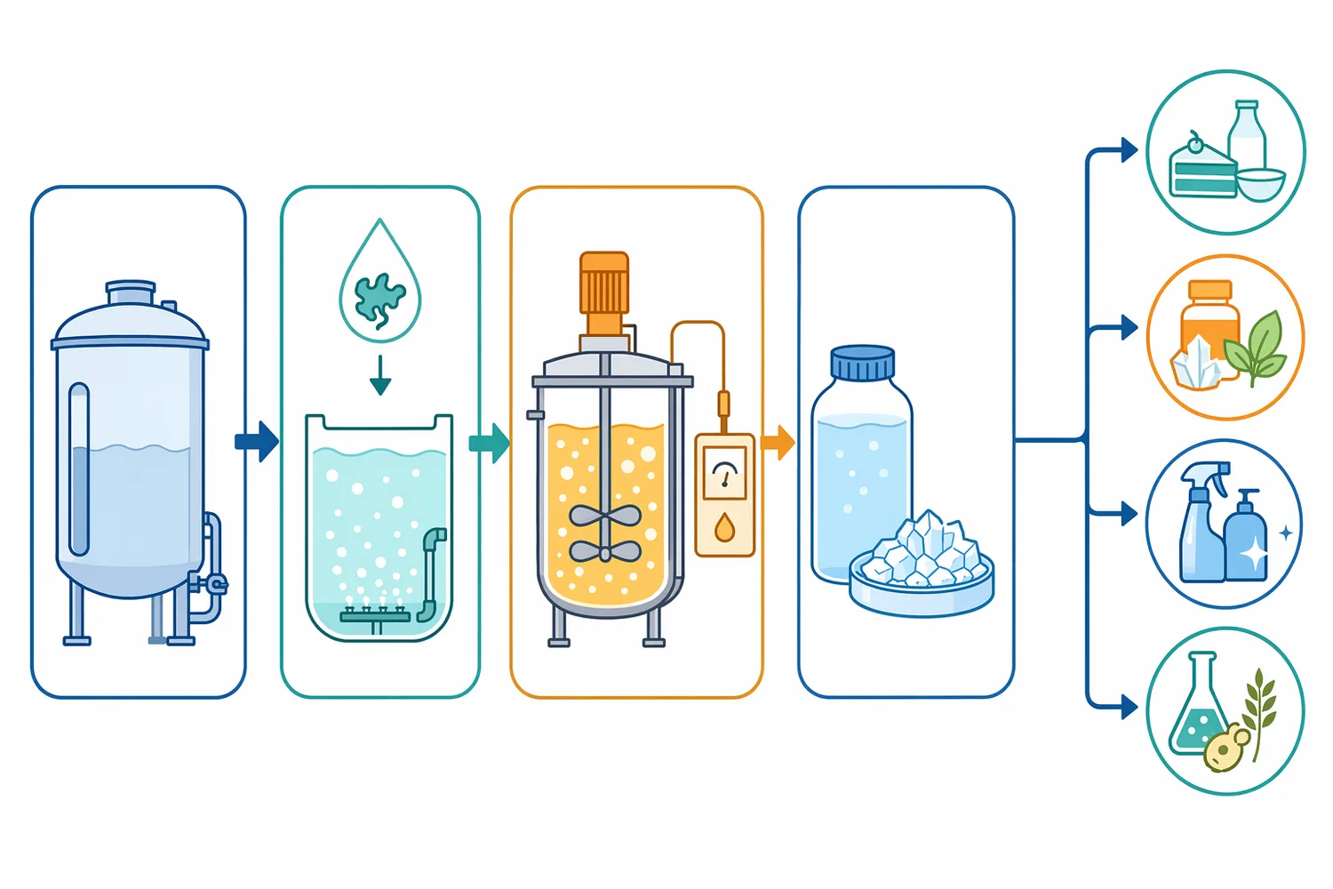 Effective enzymatic gluconate production requires coordinated control of glucose feed, aeration and mixing, pH neutralization, temperature, catalase-assisted peroxide removal, and downstream purification.