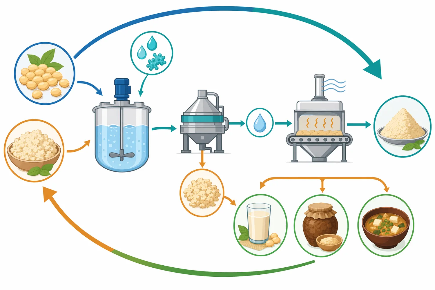 Enzymatic hydrolysis can help convert soy side streams such as soybean meal and okara into more functional peptide-rich ingredients.