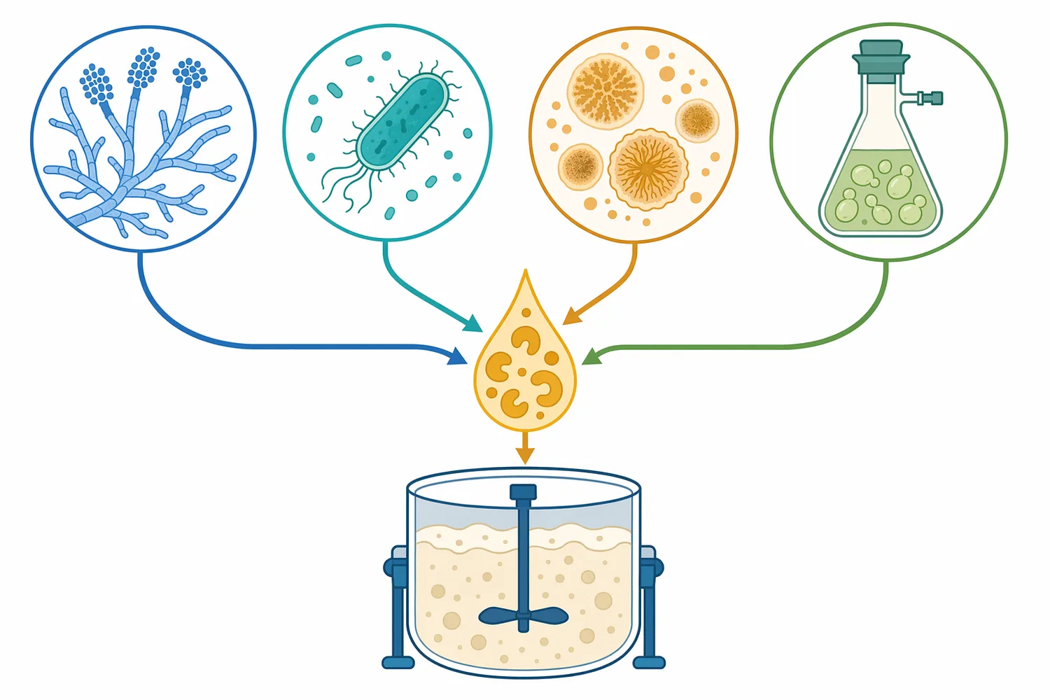 Fungal glucoamylases are well established in starch processing, while bacterial sources and recombinant expression systems are also studied.
