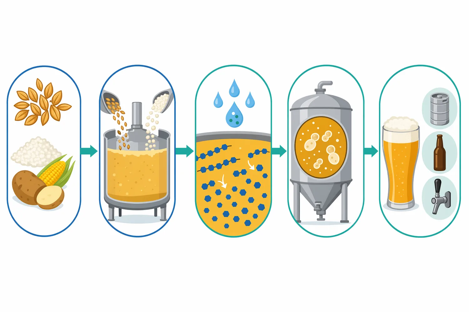 Glucoamylase can be added during mash, wort handling, or fermentation depending on whether the brewer wants to shape wort fermentability early or continue glucose generation later.