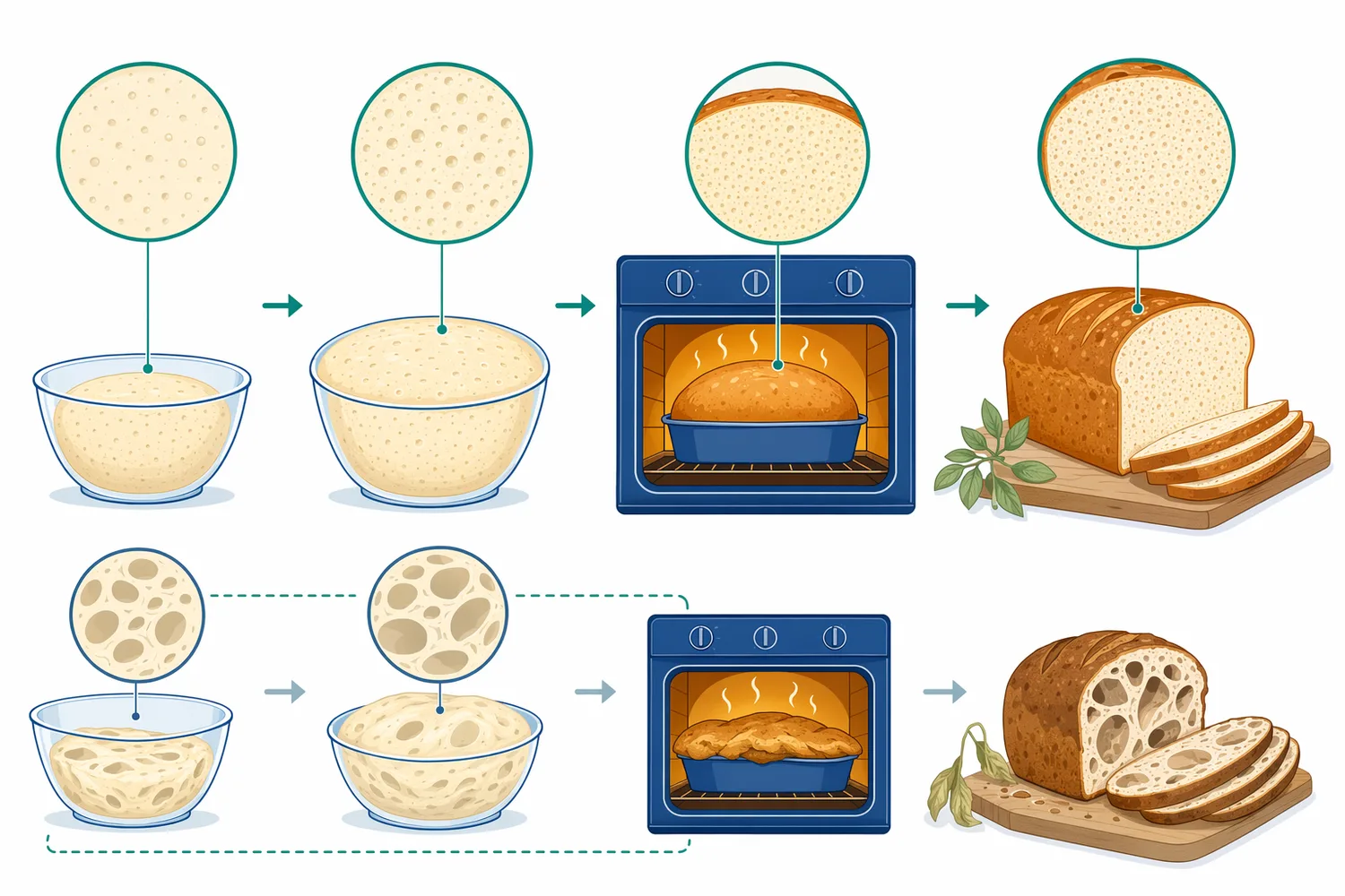 Improved dough structure before baking can translate into more uniform oven expansion and crumb formation.