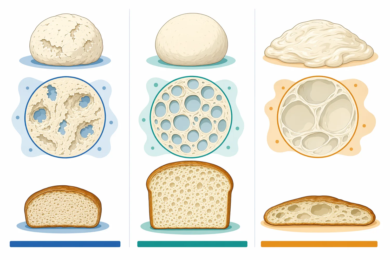 Moderate hemicellulose cleavage can improve dough function, while too little or too much modification may leave dough tight or make it slack and sticky.