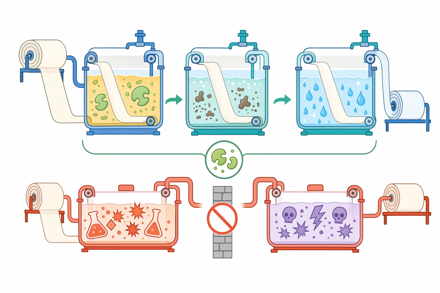 Combined pretreatment can simplify processing only when bath chemistry remains compatible with enzyme stability and starch hydrolysis.