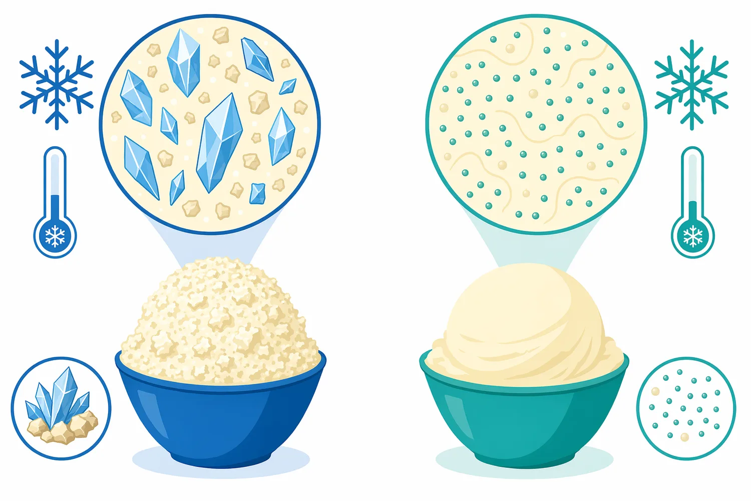 By reducing intact lactose, lactase can lower the risk of sandy lactose crystals in frozen and concentrated dairy systems.
