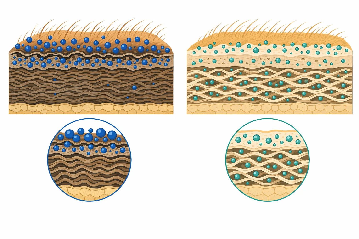 Uniform enzyme penetration helps avoid surface over-treatment while improving fiber opening through the pelt cross-section.