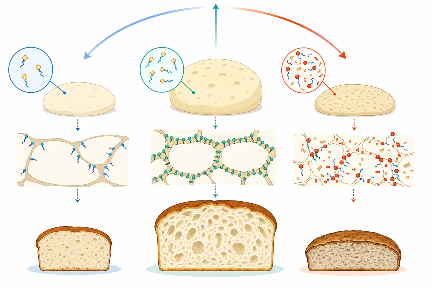 Lipase has an optimum functional window because too little lipid conversion may be ineffective while excessive hydrolysis can reduce volume or texture quality.