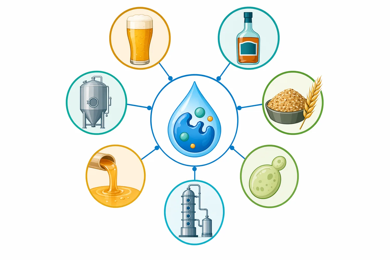 Liquid glucoamylase supports beer brewing, distilling, and alternative starch processing wherever dextrin conversion into glucose is needed.