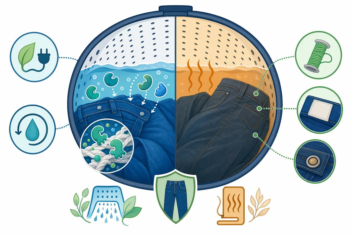 Low-temperature cellulase is intended to provide useful surface activity under cooler or moderate wash conditions while supporting garment and energy-management goals.