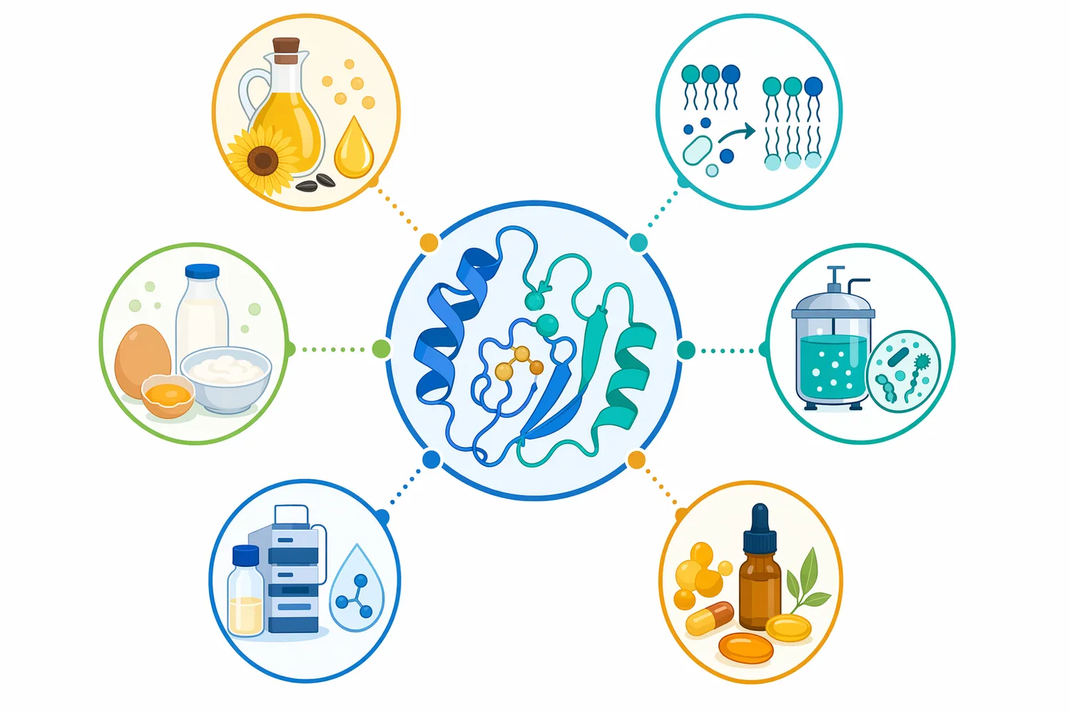 Lysophospholipase is relevant to lecithin modification, lipid refining support, food and feed ingredients, biotechnology streams, cosmetic lipid systems, and research workflows when lyso-lipids affect performance.