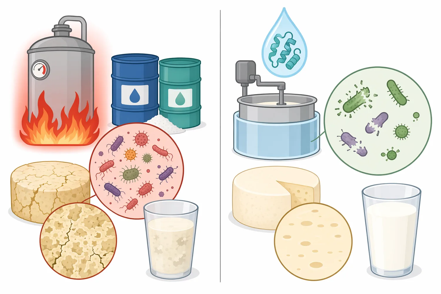 Lysozyme differs from heat, acidification, salt, alcohol, and chelating hurdles because its primary action is enzymatic cleavage of accessible bacterial cell-wall peptidoglycan.
