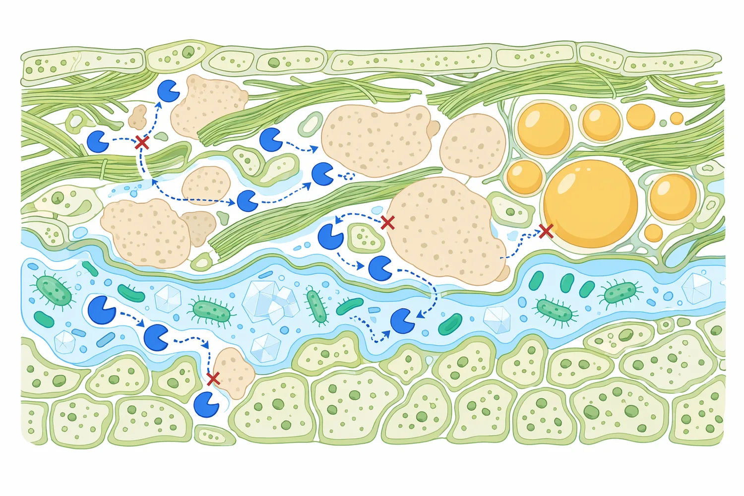 Food composition can change lysozyme performance by affecting enzyme diffusion, binding, contact with bacteria, and microbial recovery conditions.