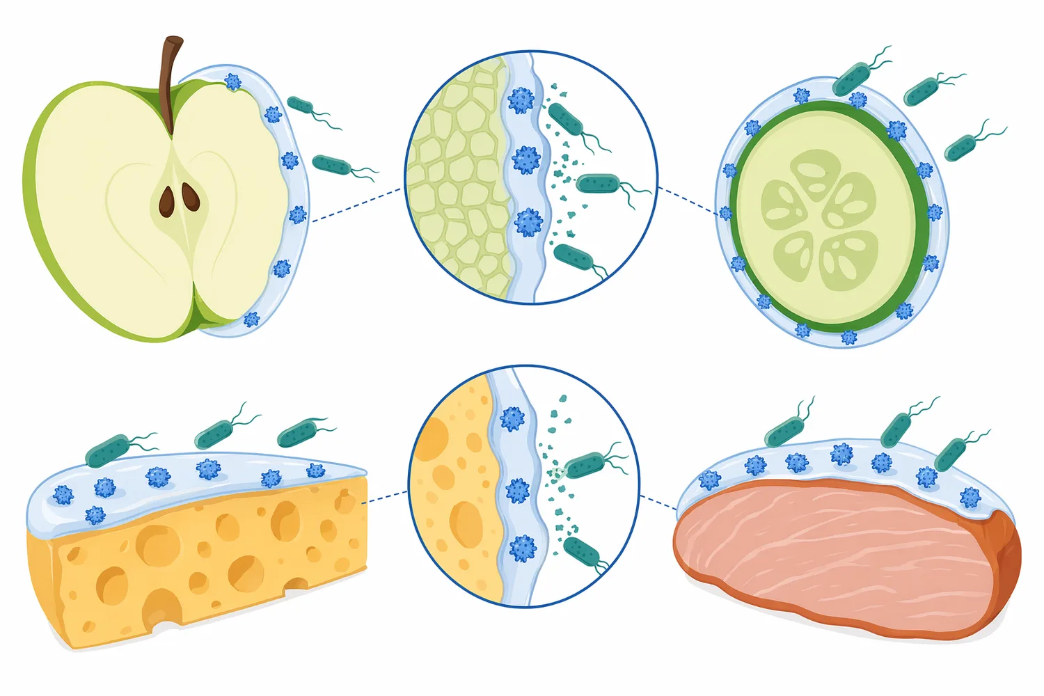 Active packaging and edible coatings can localize lysozyme at food surfaces where microbial growth often begins.