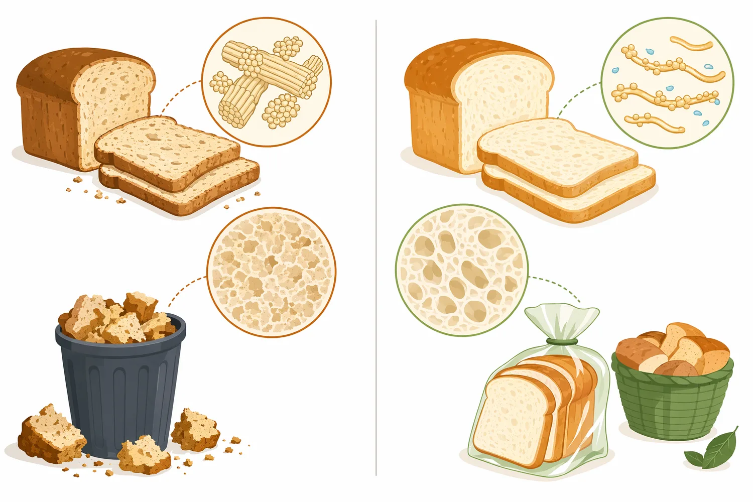 Different bakery amylases generate different starch-fragment profiles and therefore support different functional outcomes in bread.
