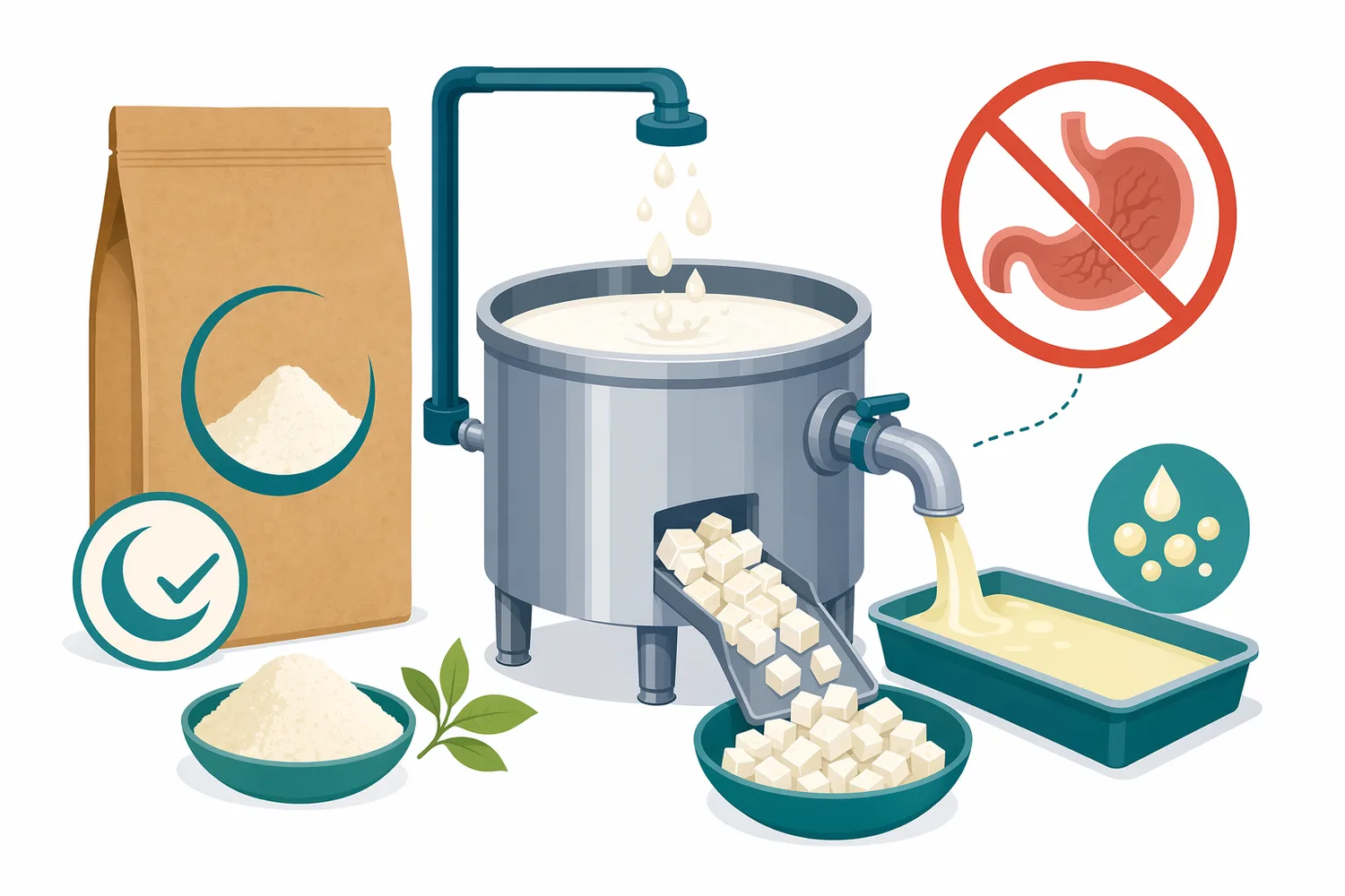 The product is positioned as a Halal-certified microbial powder for animal-rennet-free cheese coagulation.