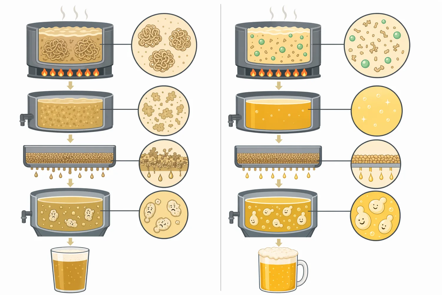 Acid, neutral, and alkaline proteases differ in process fit, brewing relevance, protein effects, and cautions, so they are not interchangeable enzyme tools.