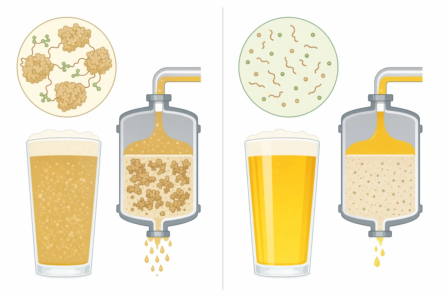Papain provides broad plant-derived proteolysis, while proline-specific endoproteases and non-enzymatic adsorbents address beer stability through different target selectivity or removal mechanisms.