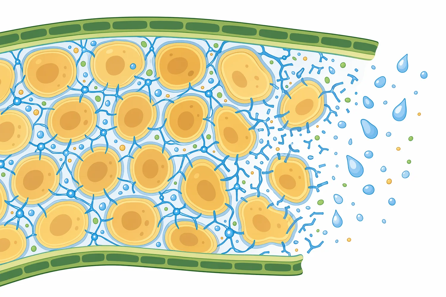 Pectin-rich cell-wall and middle-lamella structures can trap liquid and suspended solids, creating viscosity, haze, and poor pressability.