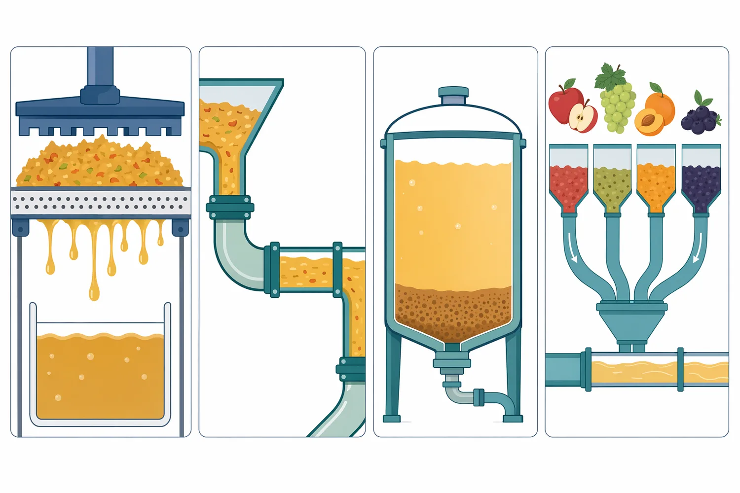 The realistic benefits of pectinase are improved juice release, lower viscosity, better clarification, and more consistent fruit handling.