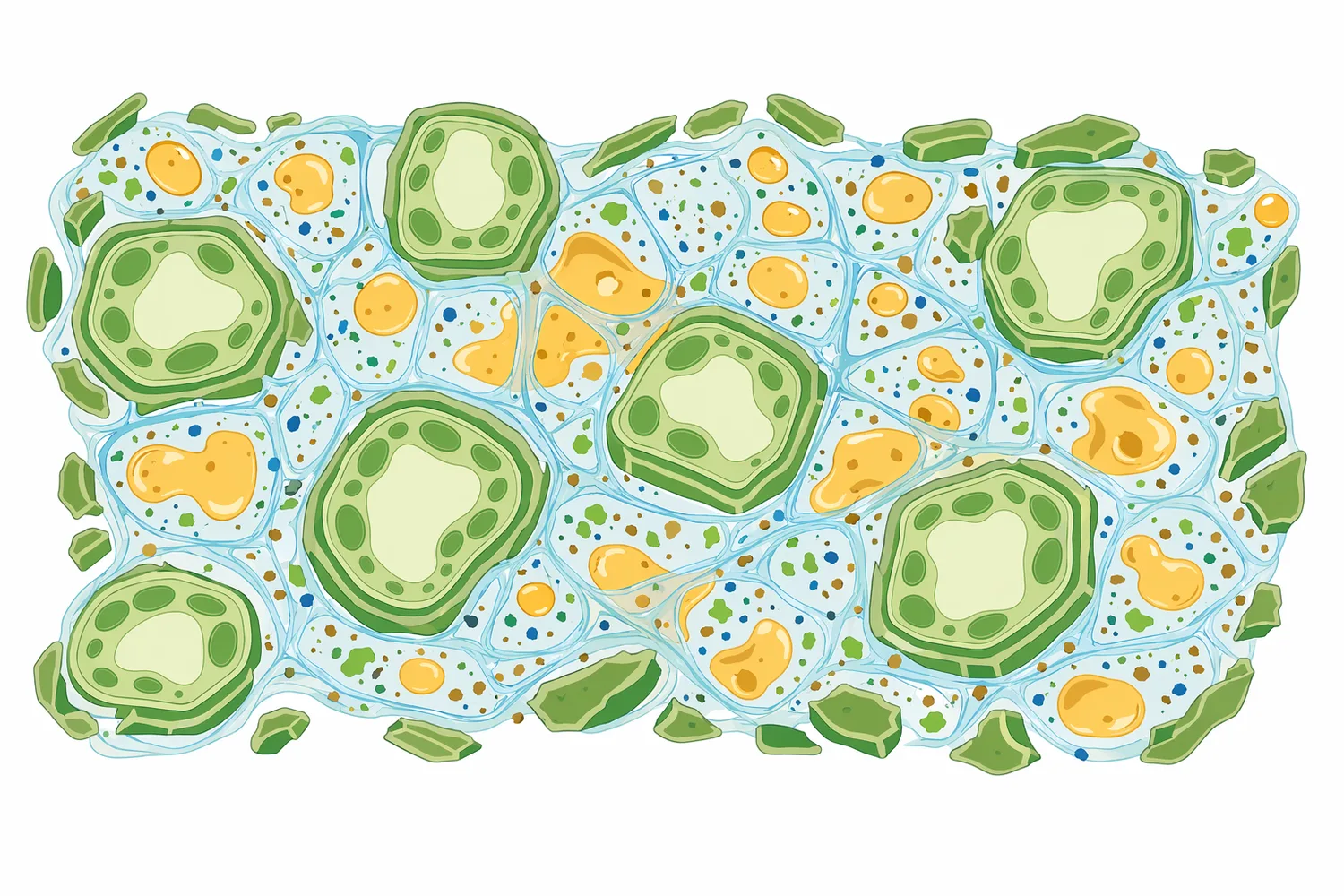 Pectin in fruit cell walls and middle lamella can trap liquid, increase viscosity, and keep fine particles suspended.