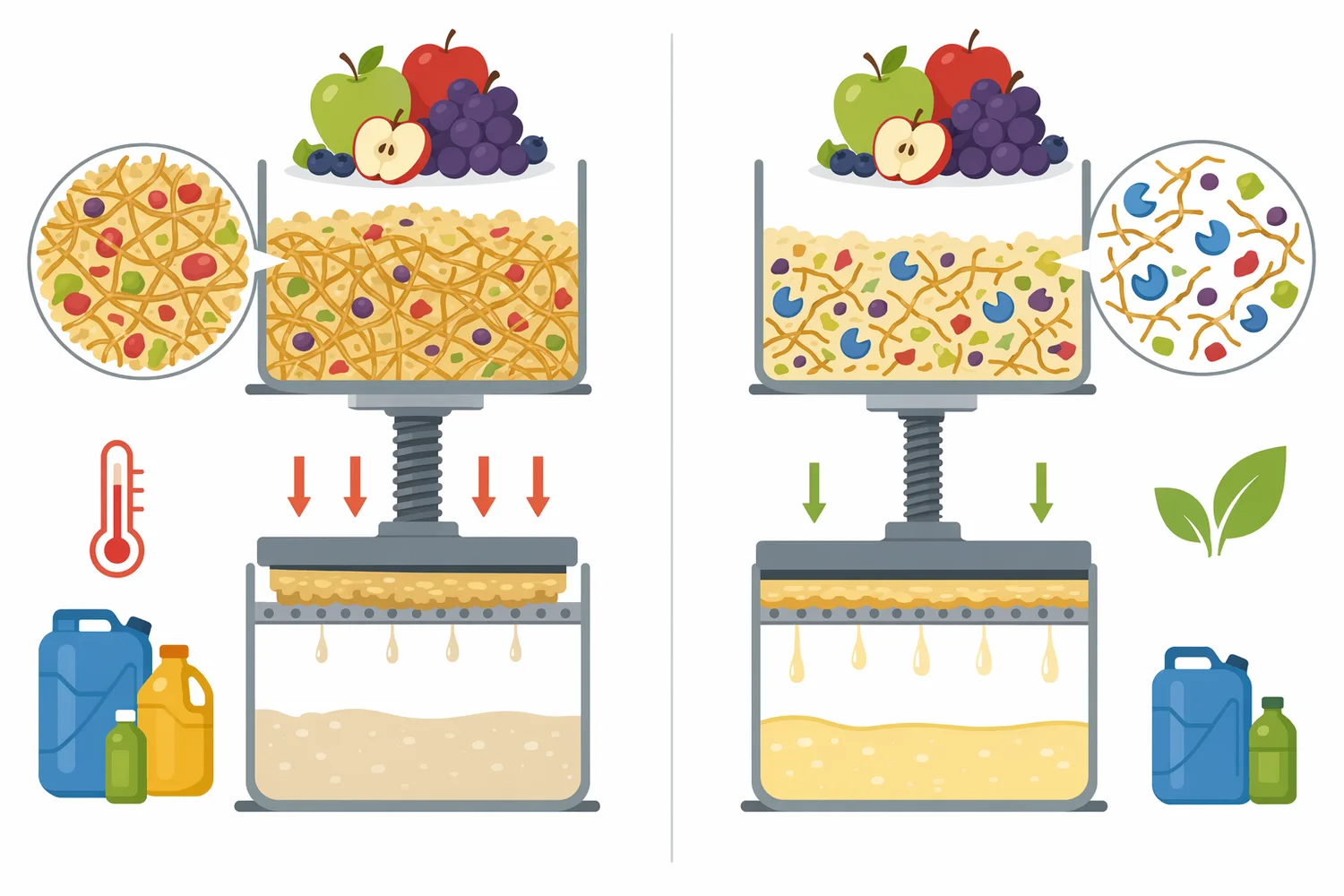 Different pectin-related problems—viscosity, haze, poor drainage, slow filtration, and fiber stiffness—come from different roles of pectin in the substrate.