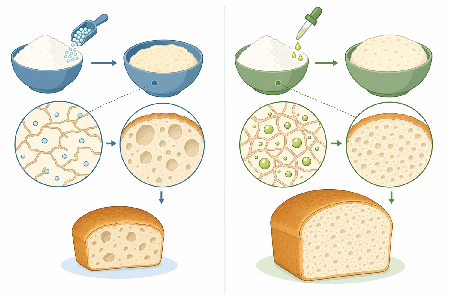 Phospholipase differs from amylase, xylanase, β-glucanase, and lipase because it primarily targets polar phospholipids rather than starch, fiber polysaccharides, or neutral fats.
