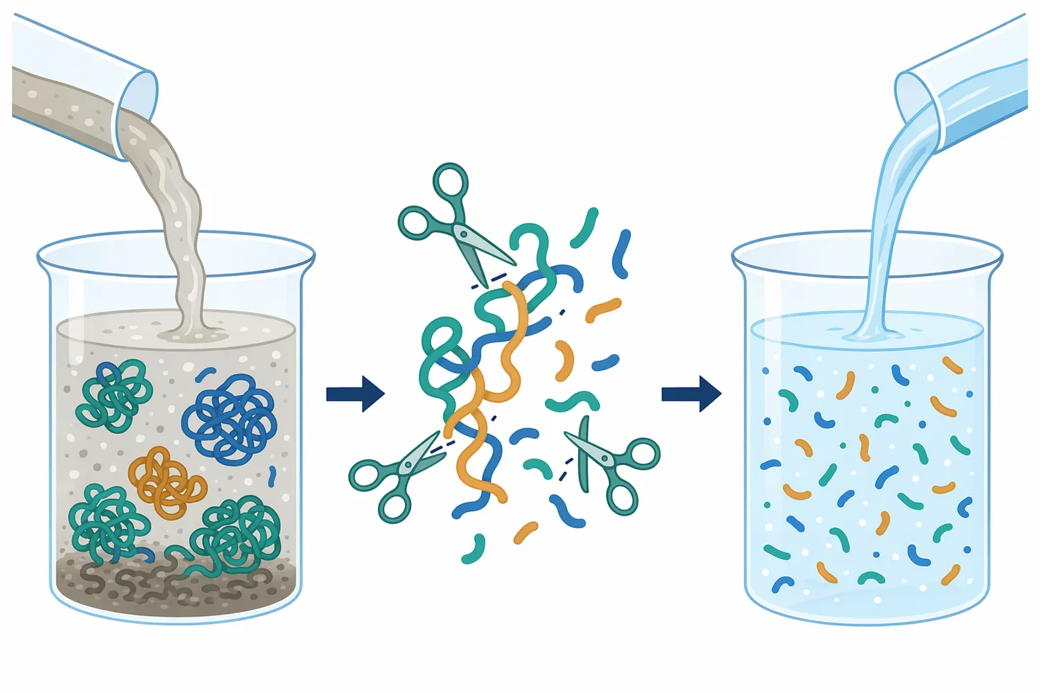 Controlled hydrolysis can reduce aggregation and improve the way protein materials disperse in water.