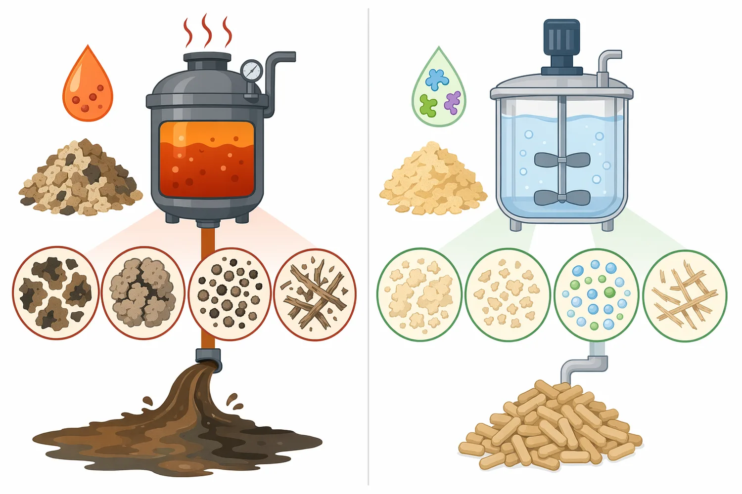 Acid, neutral and alkaline protease environments can favor different substrate changes and require different processing cautions.