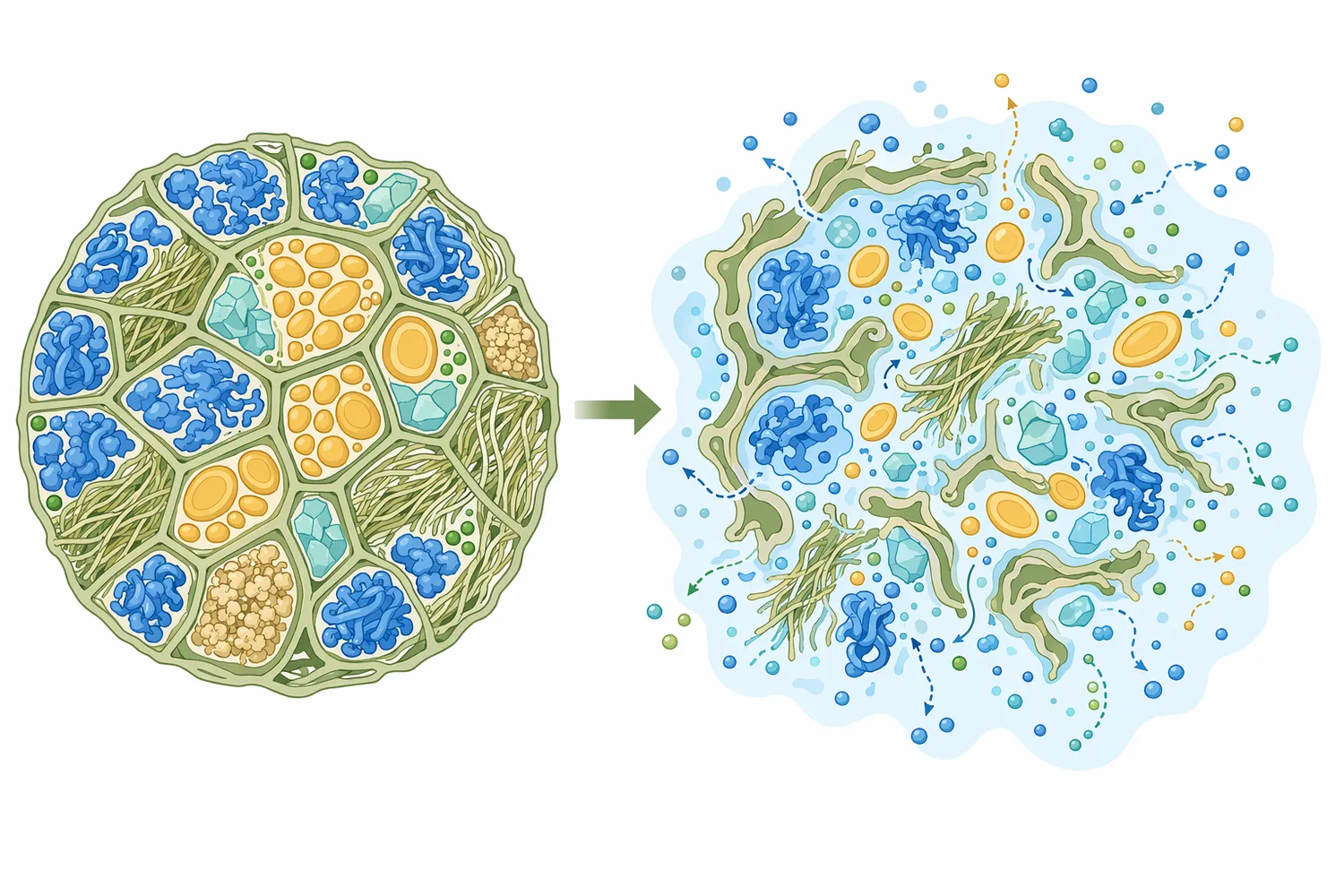 Hydrolysis changes both the chemistry and physical accessibility of soybean meal, corn meal and wheat bran matrices.
