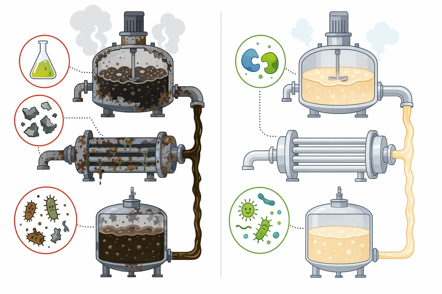 Alpha amylase mainly liquefies starch, while glucoamylase, debranching enzymes, and beta-amylase perform different downstream carbohydrate-conversion roles.