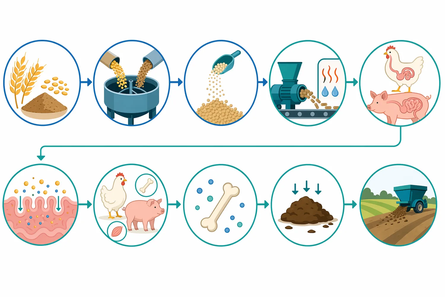Thermostable phytase is intended to survive conditioning, pelleting, or extrusion so active enzyme remains available for phytate hydrolysis after ingestion.