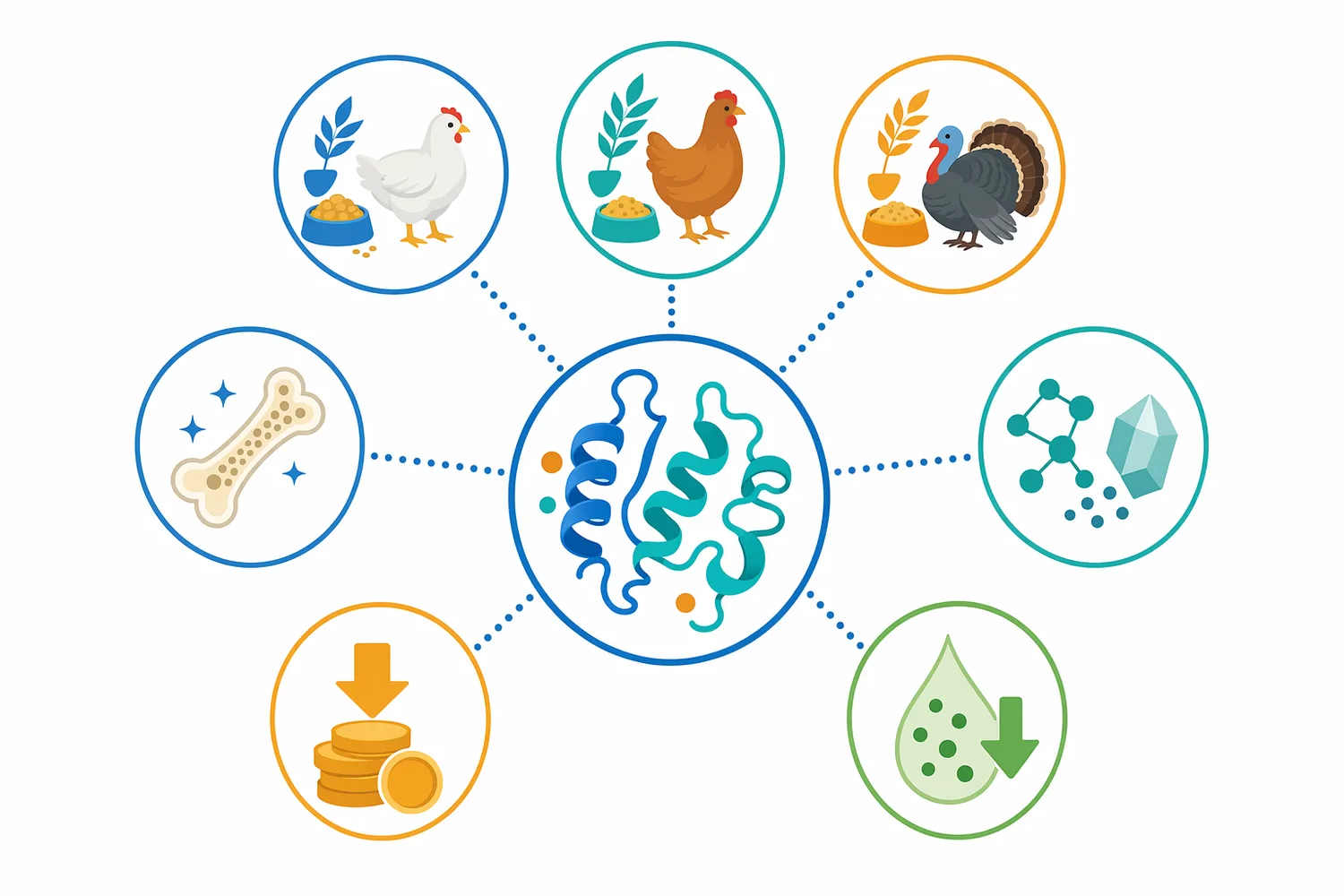 Thermostable phytase can be relevant across broilers, layers, breeders, turkeys, ducks, and other poultry fed plant-based diets.