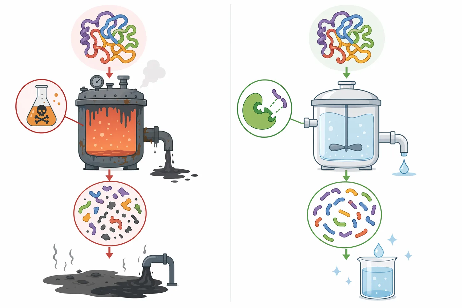 Pepsin, trypsin, and chymotrypsin differ mainly in cleavage preference and digestion environment, so they produce different peptide patterns.